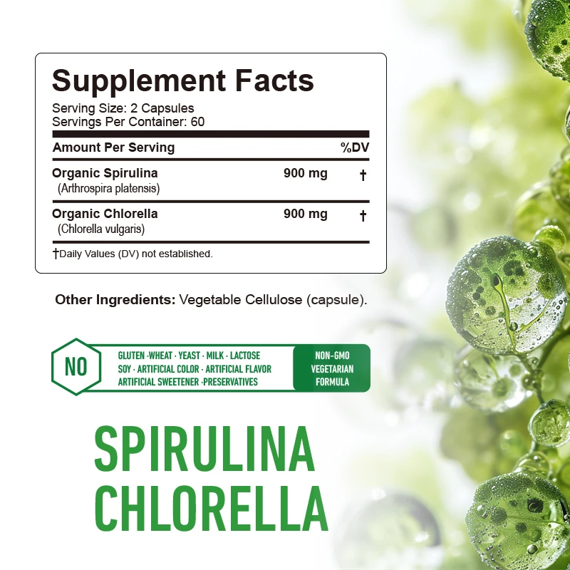 Spirulina Chlorella Capsules - – Herbal Weight Bewertung und Preis